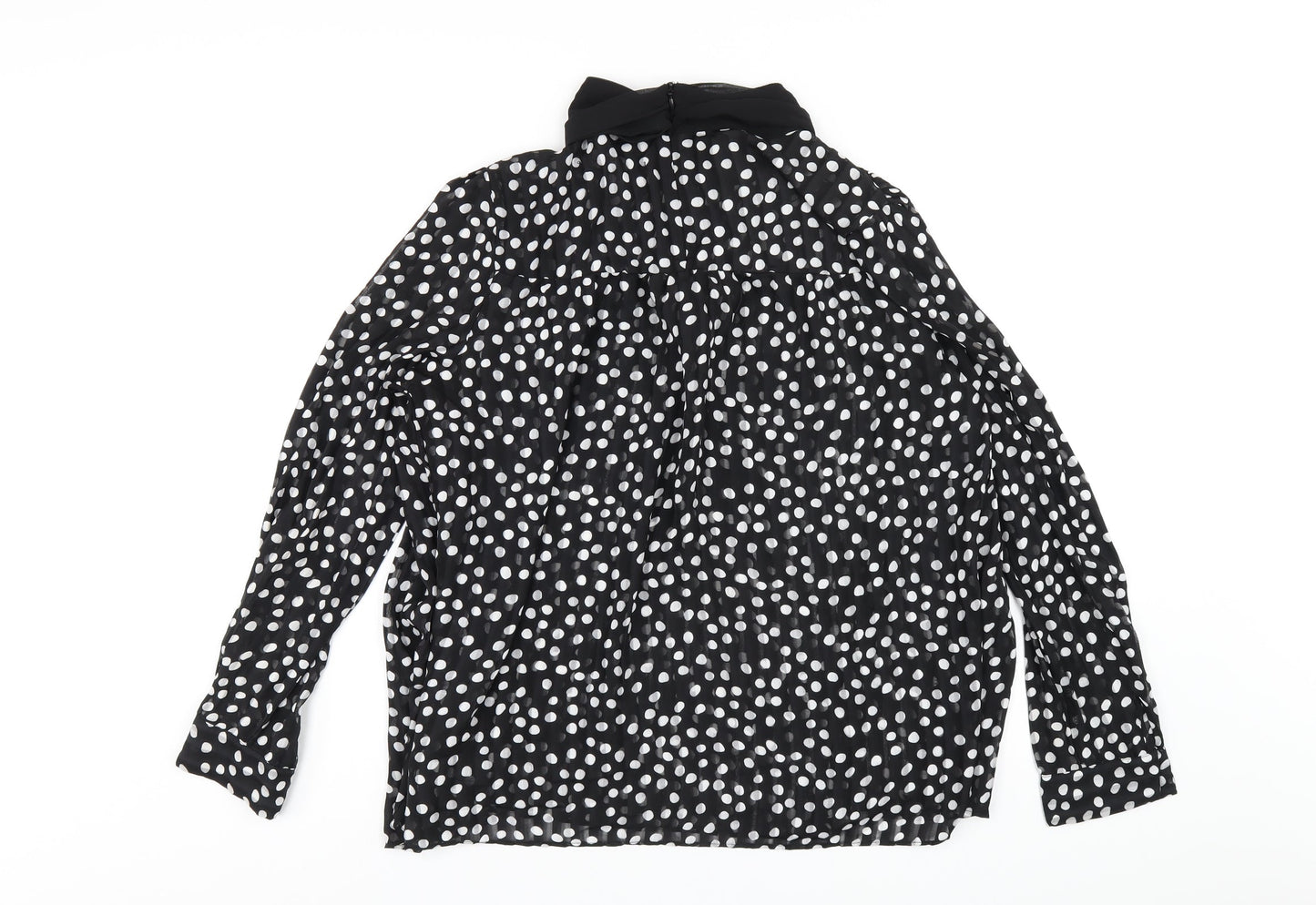 Womens UK Size XL Zara Black Basic Blouse
