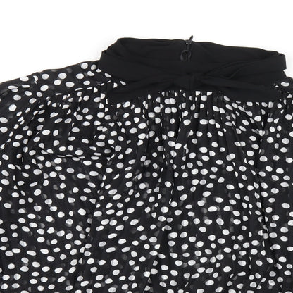 Womens UK Size XL Zara Black Basic Blouse