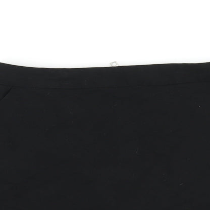 New Look Girls Black Polyester A-Line Skirt Size 12 Years Regular Zip