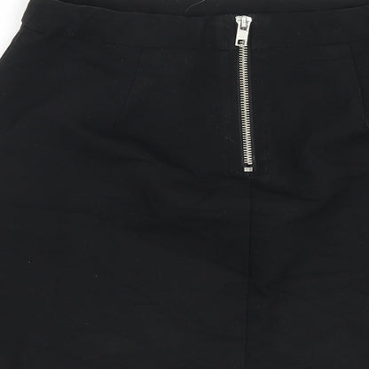 New Look Girls Black Polyester A-Line Skirt Size 12 Years Regular Zip