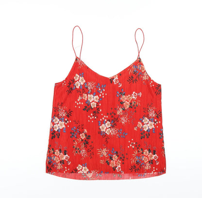 Womens UK Size 10 New Look Red Camisole T-Shirt