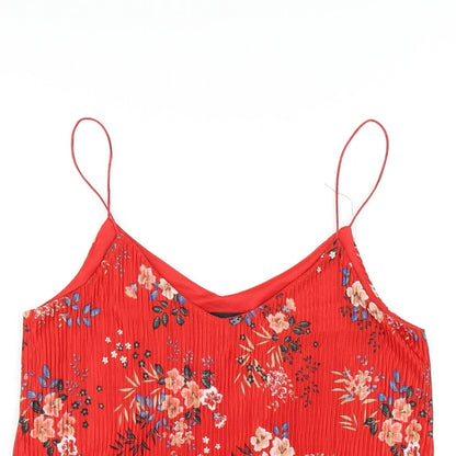 Womens UK Size 10 New Look Red Camisole T-Shirt