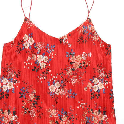 Womens UK Size 10 New Look Red Camisole T-Shirt
