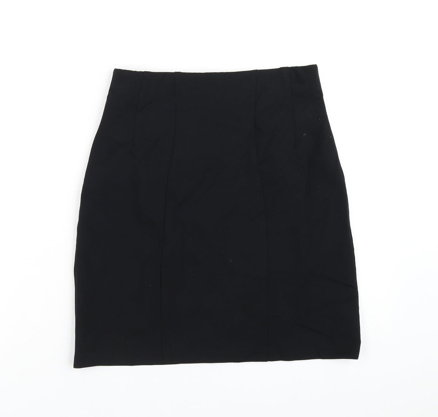 Marks and Spencer Womens Black Viscose A-Line Skirt Size 8