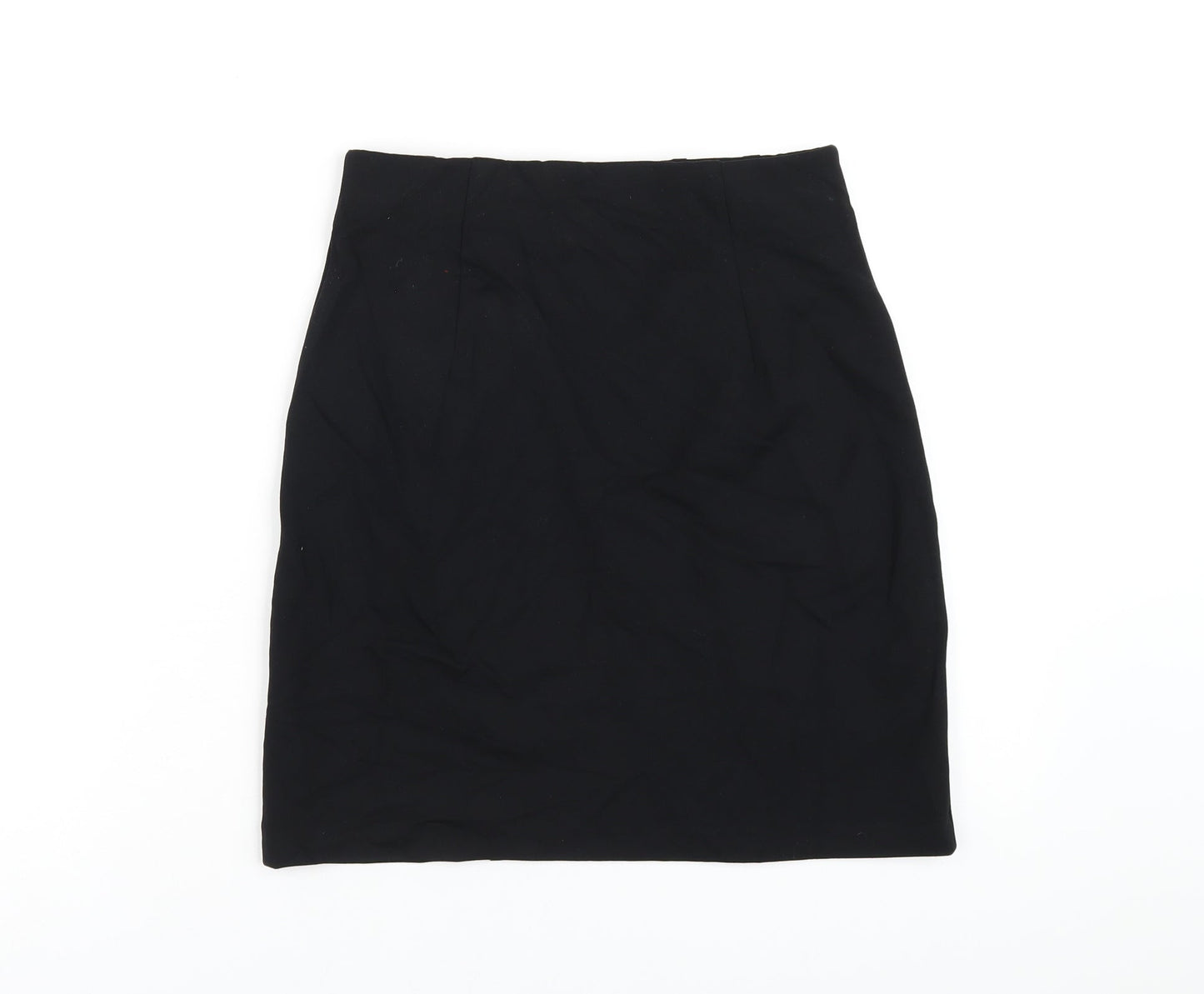 Marks and Spencer Womens Black Viscose A-Line Skirt Size 8