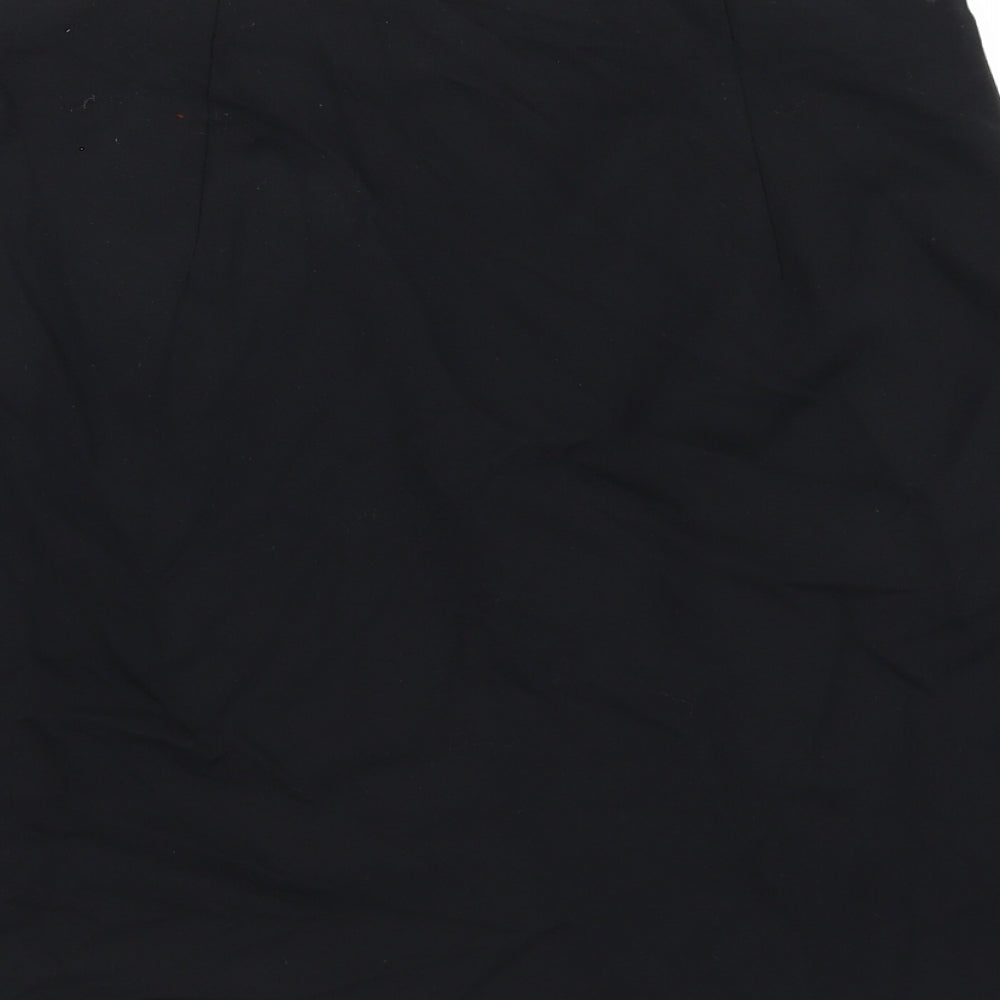 Marks and Spencer Womens Black Viscose A-Line Skirt Size 8