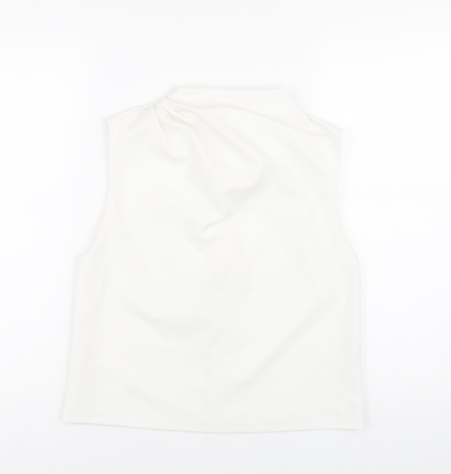 Womens UK Size S Zara White Basic T-Shirt