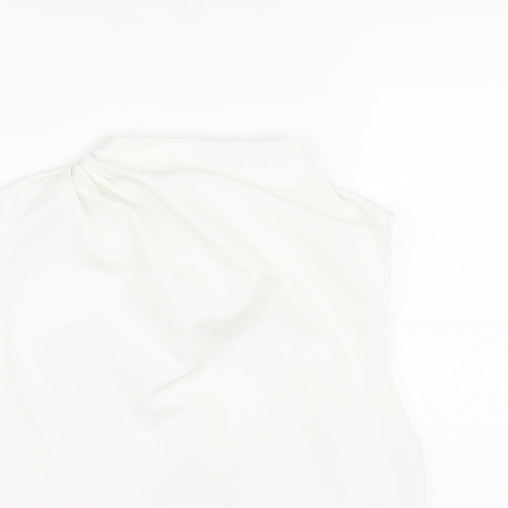 Womens UK Size S Zara White Basic T-Shirt