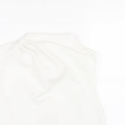 Womens UK Size S Zara White Basic T-Shirt