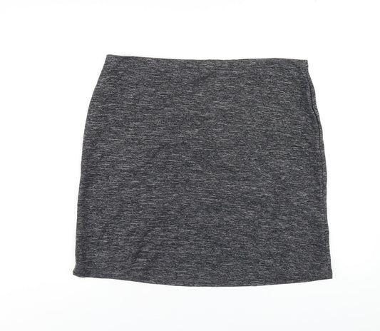 Marks and Spencer Womens Grey Polyamide A-Line Skirt Size 18