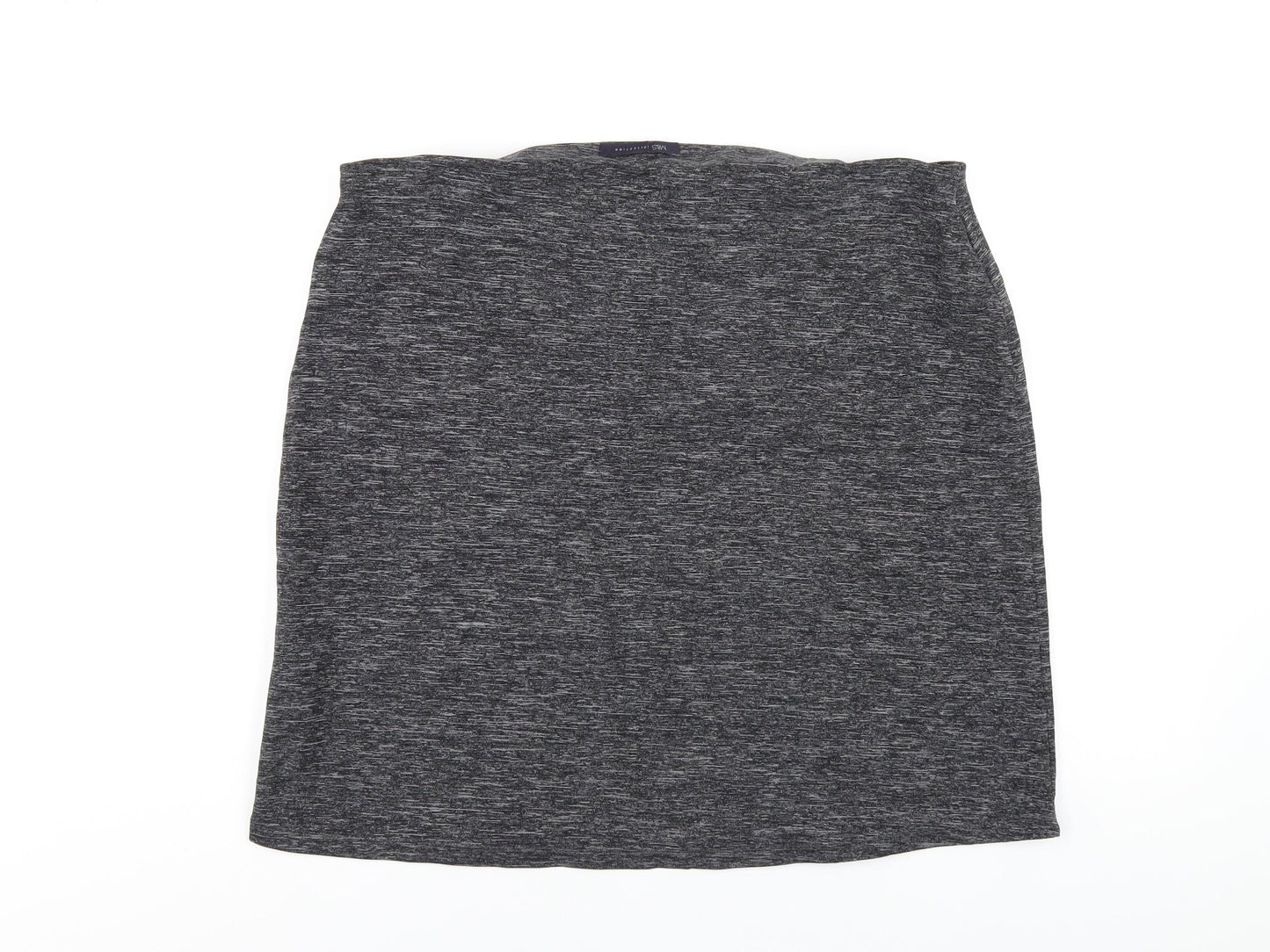 Marks and Spencer Womens Grey Polyamide A-Line Skirt Size 18