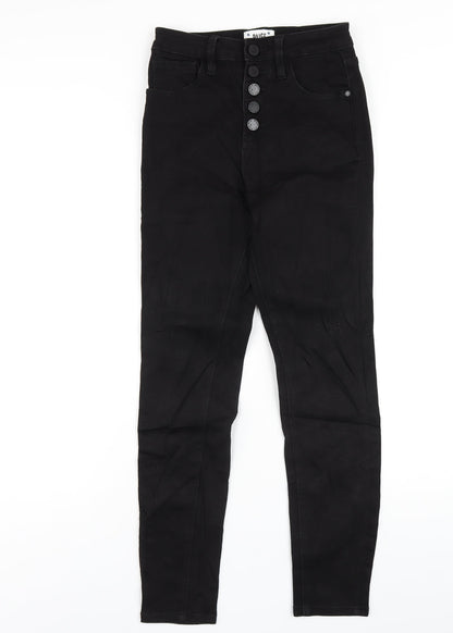 Paige Womens Black Cotton Skinny Jeans Size 26 in L28 in Regular Button
