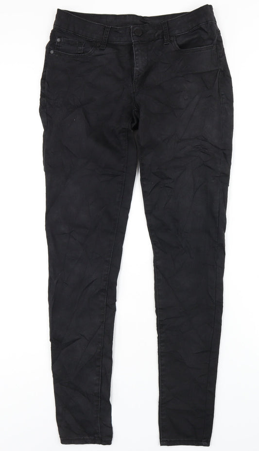 Mango Womens Black Cotton Skinny Jeans Size 6 L31 in Regular Zip