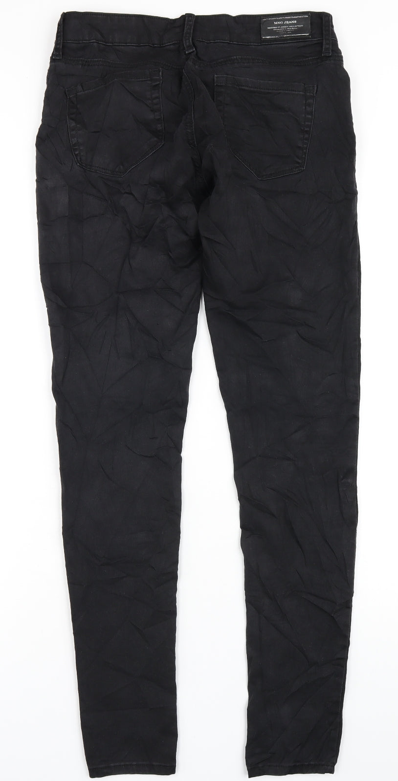 Mango Womens Black Cotton Skinny Jeans Size 6 L31 in Regular Zip