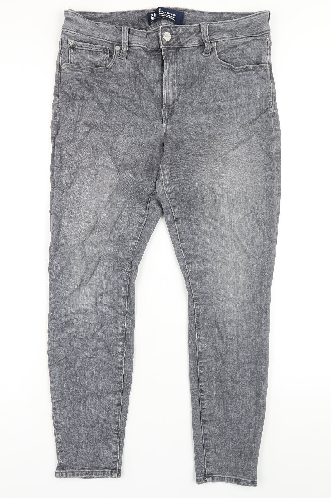 Gap Mens Grey Cotton Skinny Jeans Size 31 in L29 in Regular Zip