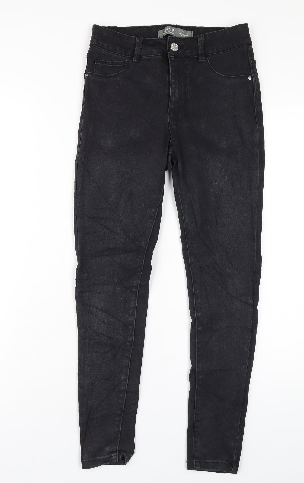 Denim & Co. Womens Black Cotton Skinny Jeans Size 8 L27 in Regular Zip