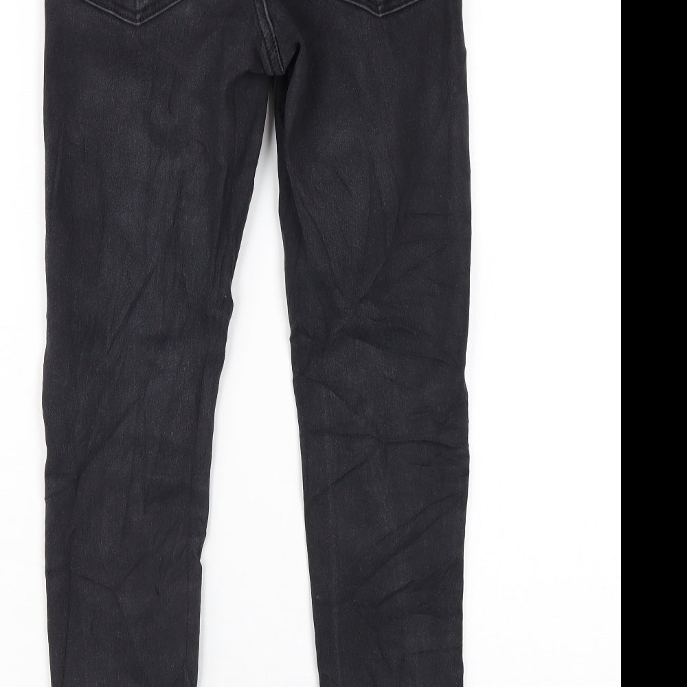 Denim & Co. Womens Black Cotton Skinny Jeans Size 8 L27 in Regular Zip