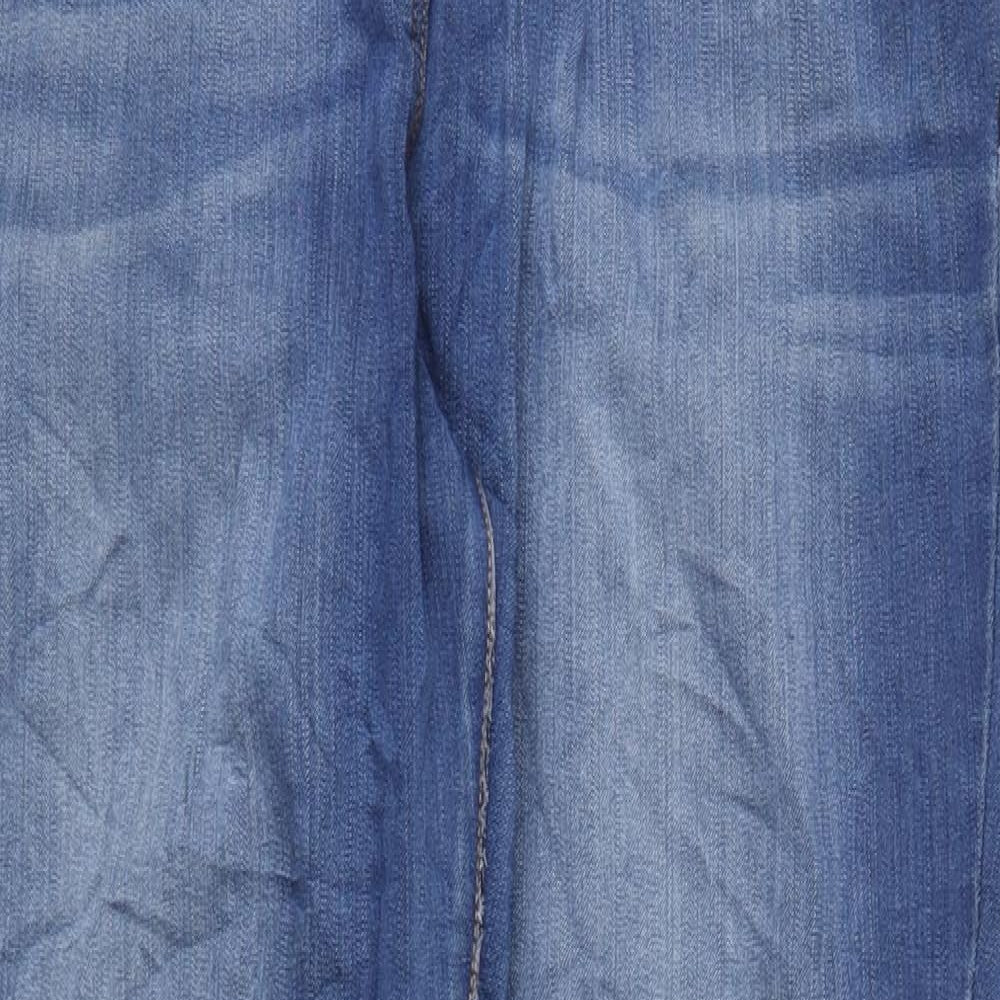 NEXT Womens Blue Polyester Skinny Jeans Size 12 L31 in Regular Zip