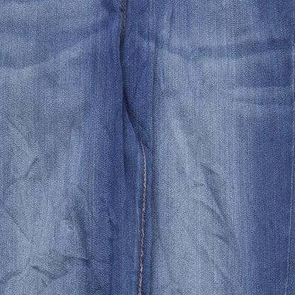 NEXT Womens Blue Polyester Skinny Jeans Size 12 L31 in Regular Zip