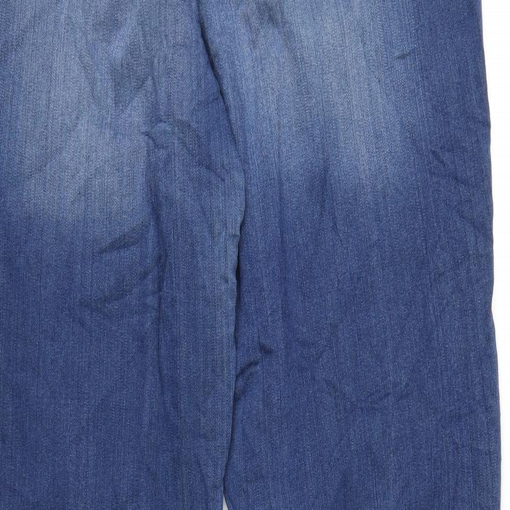 NEXT Womens Blue Polyester Skinny Jeans Size 12 L31 in Regular Zip