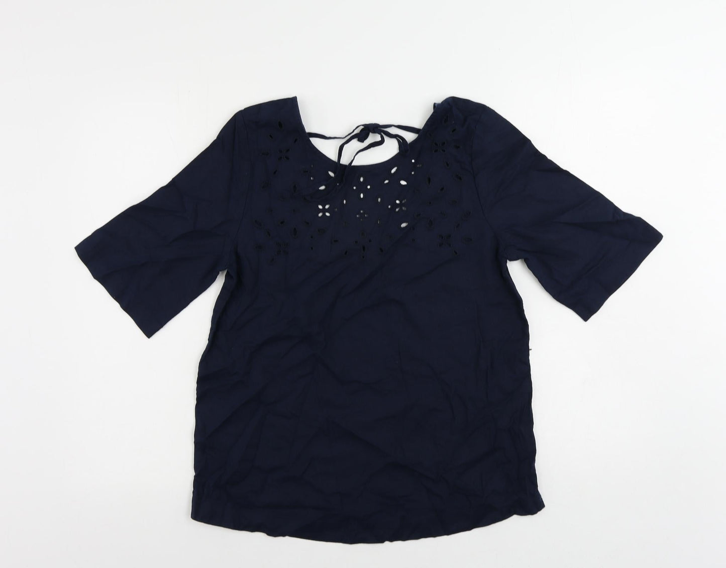 Womens UK Size 8 Marks and Spencer Blue Basic Blouse