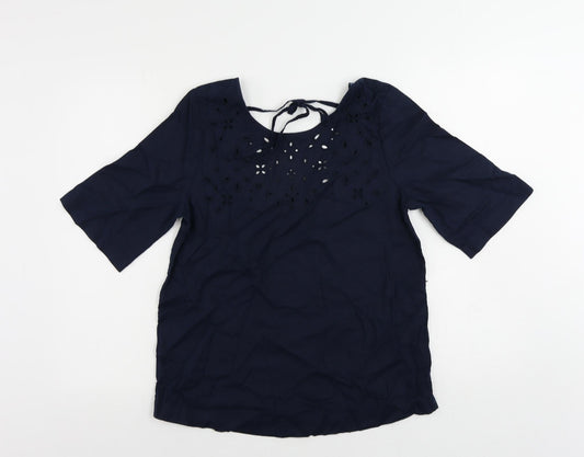 Womens UK Size 8 Marks and Spencer Blue Basic Blouse