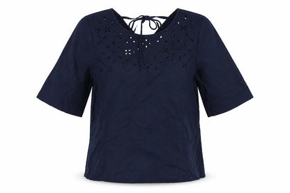 Womens UK Size 8 Marks and Spencer Blue Basic Blouse