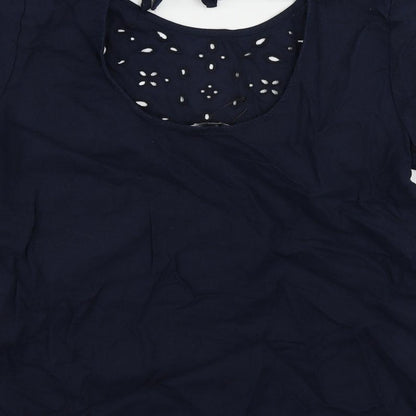 Womens UK Size 8 Marks and Spencer Blue Basic Blouse