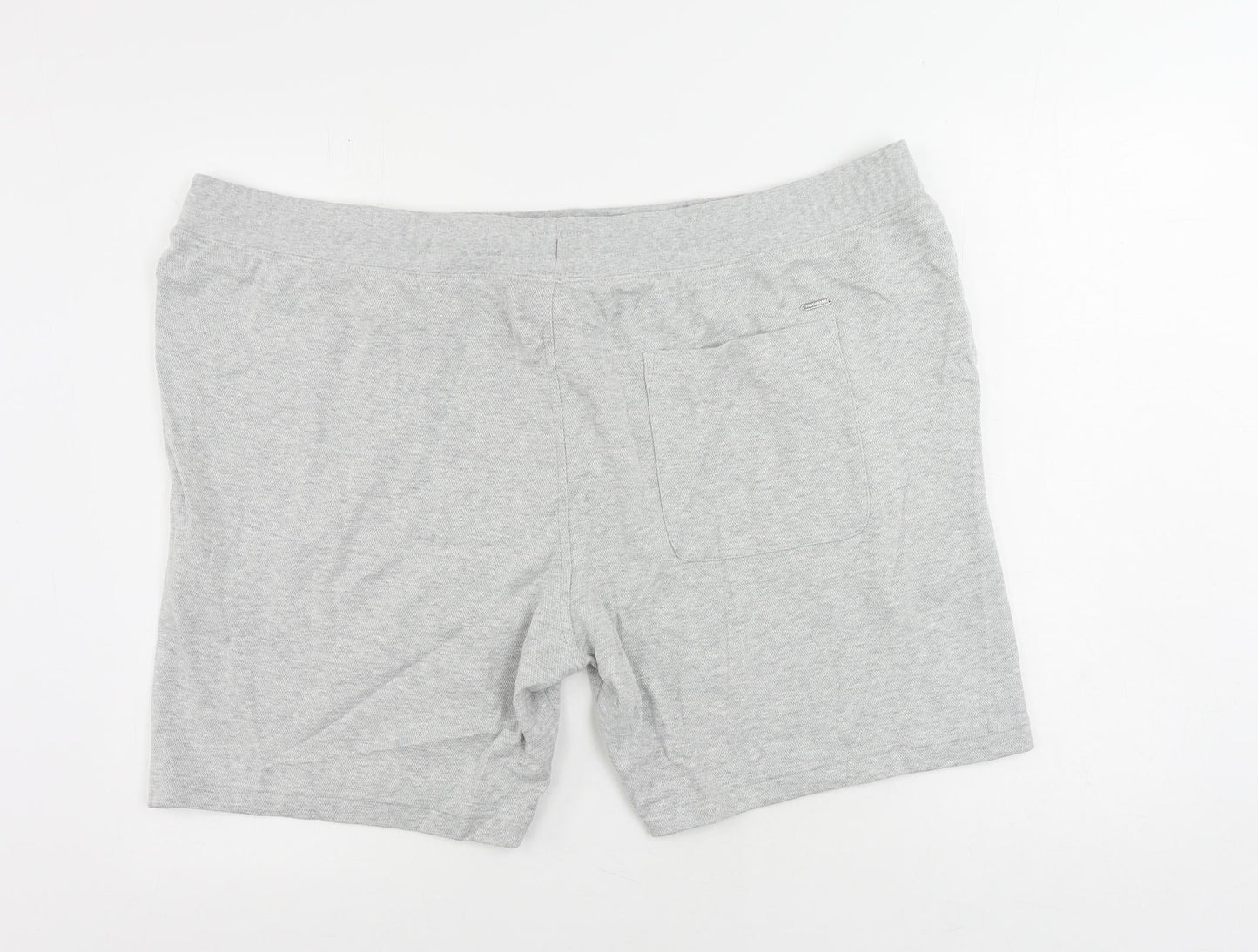 Autograph Mens Grey Cotton Sweat Shorts Size 3XL L8 in Regular Drawstring