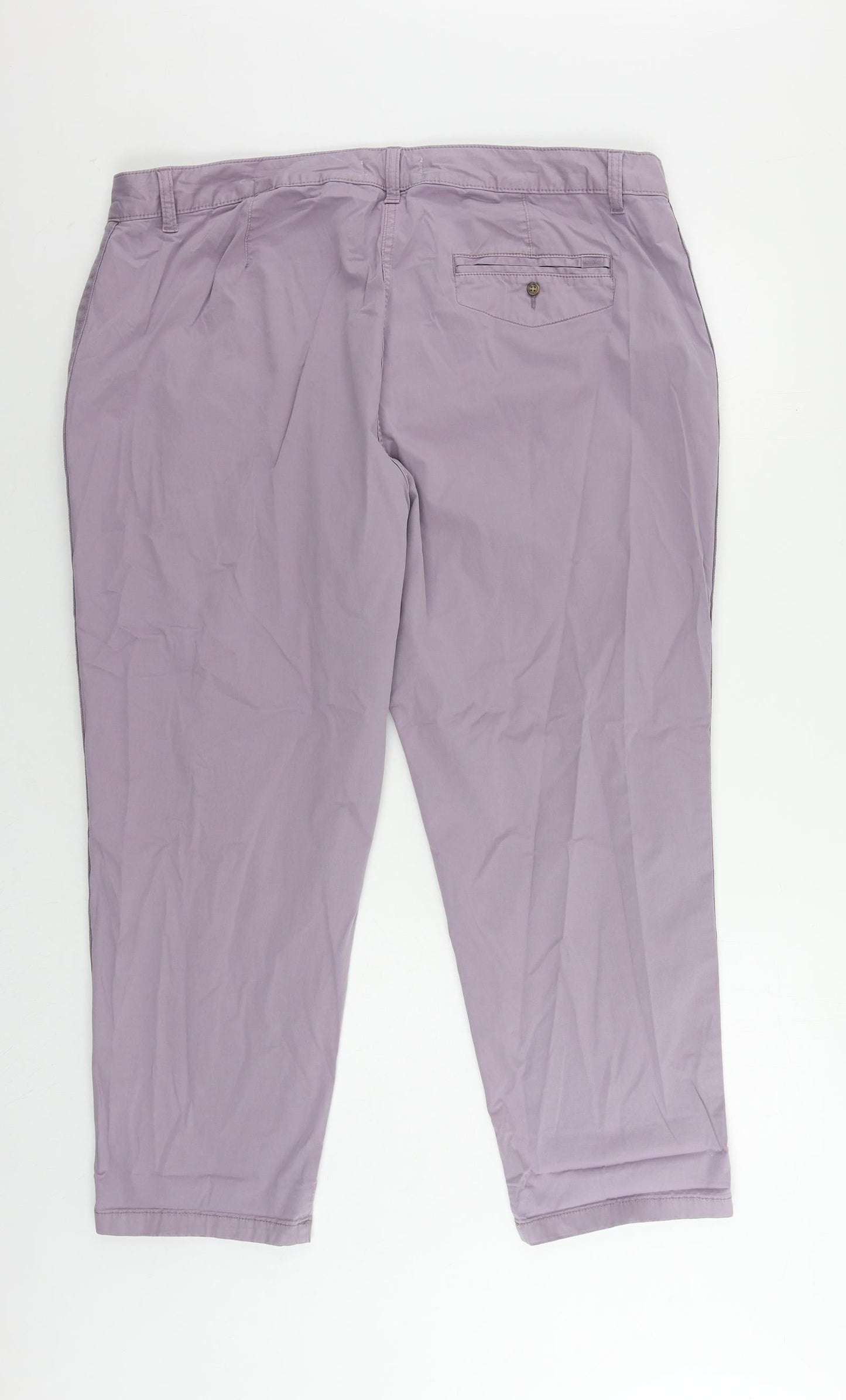 Womens UK Size 20 Marks and Spencer Regular Fit Chino Purple Trousers