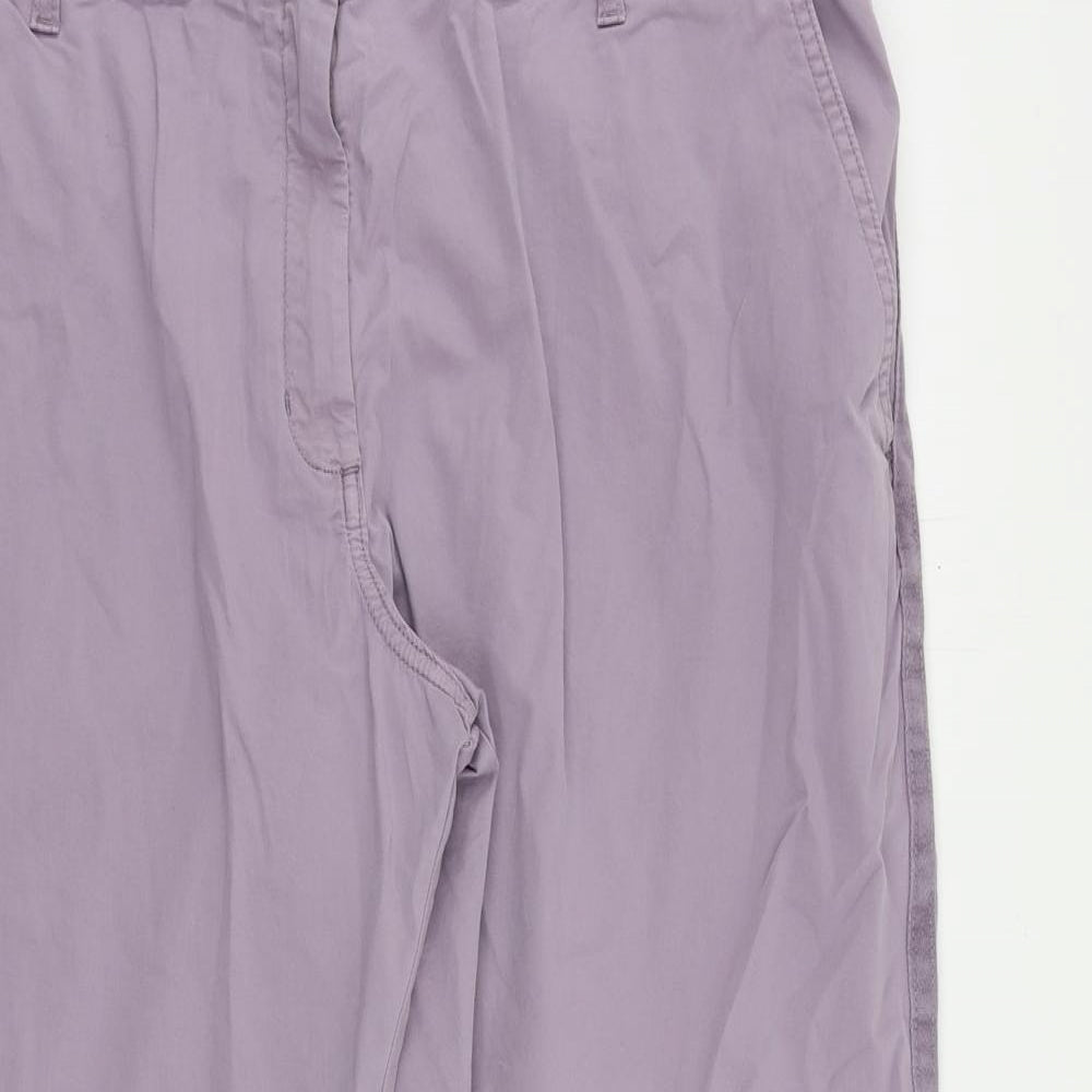 Womens UK Size 20 Marks and Spencer Regular Fit Chino Purple Trousers