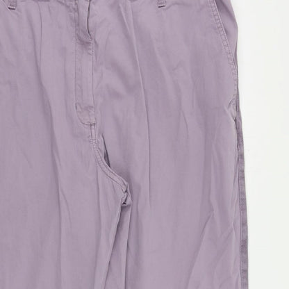 Womens UK Size 20 Marks and Spencer Regular Fit Chino Purple Trousers