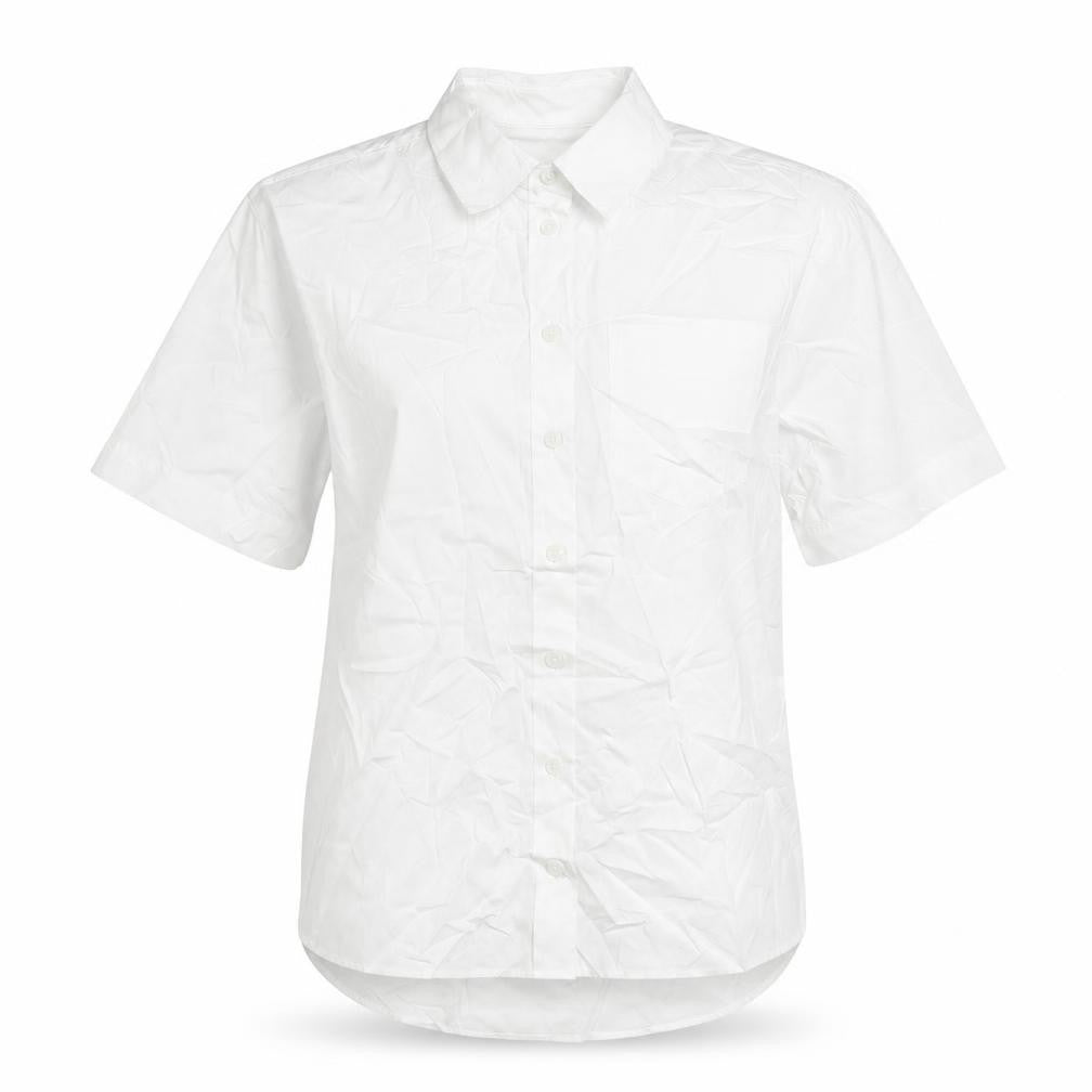 Womens UK Size 6 Marks and Spencer White Basic Button-Up
