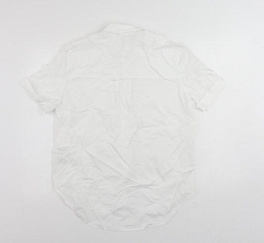 Womens UK Size 6 Marks and Spencer White Basic Button-Up