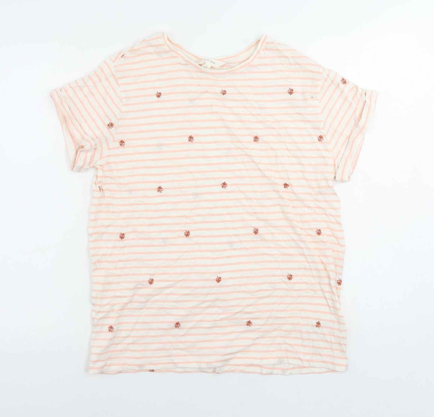 Womens UK Size 12 Per Una Pink Basic T-Shirt