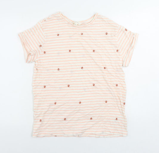 Womens UK Size 12 Per Una Pink Basic T-Shirt