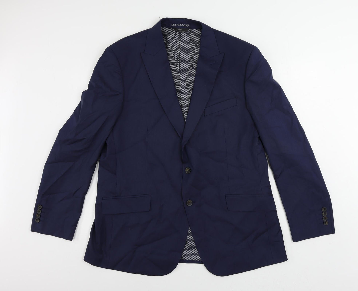 Mens UK Size 44 Marks and Spencer Regular Blue Suit Jacket