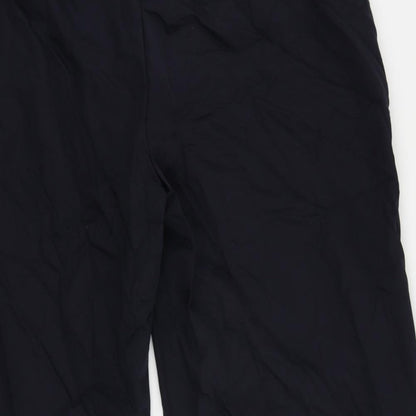 Marks and Spencer Mens Blue Cotton Cropped Trousers Size 24 in L21 in Regular Zip