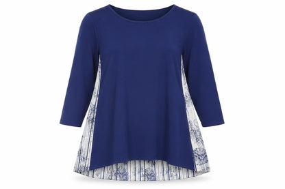 Womens UK Size M Attitudes Blue Basic Blouse