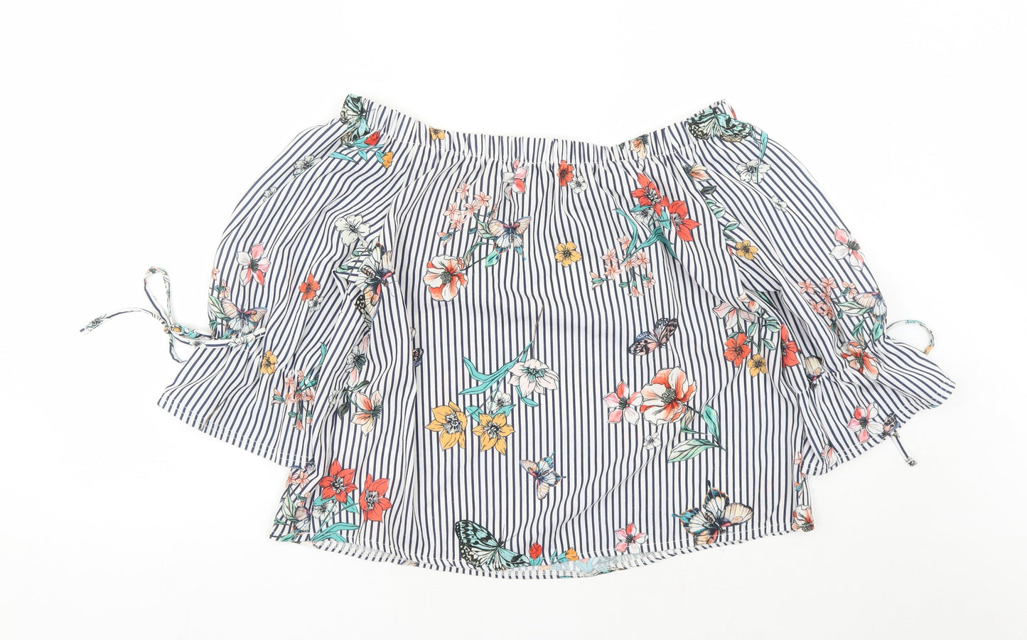 Womens UK Size 12 New Look Multicoloured Basic Blouse