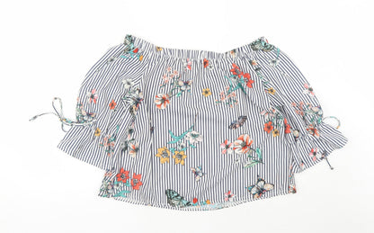 Womens UK Size 12 New Look Multicoloured Basic Blouse