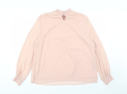 Womens UK Size 14 Dorothy Perkins Pink Basic Blouse