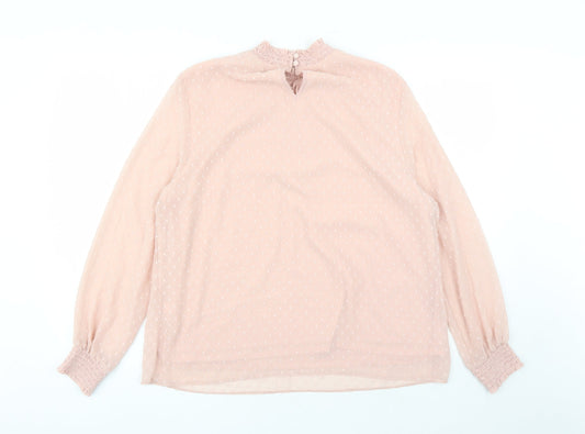 Womens UK Size 14 Dorothy Perkins Pink Basic Blouse
