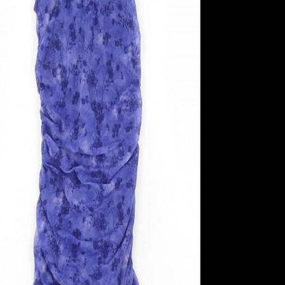 Urban Outfitters Womens Blue Floral Nylon Bodycon Size S Round Neck Pullover