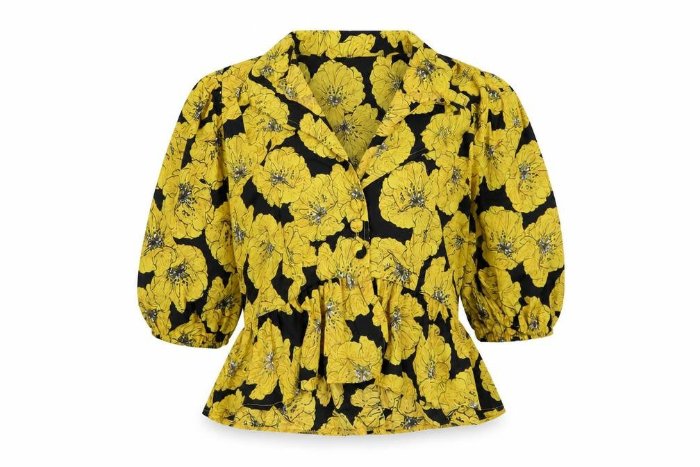 Womens UK Size 12 Nasty Gal Yellow Basic Blouse