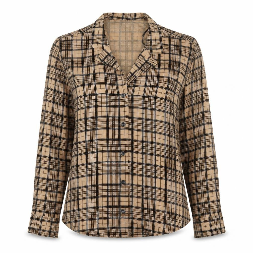 Womens UK Size XS Zara Brown Basic Button-Up