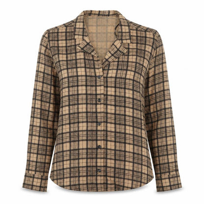 Womens UK Size XS Zara Brown Basic Button-Up