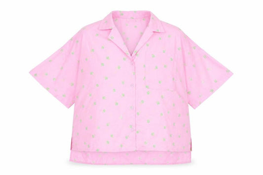 Womens UK Size XL Noisy may Pink Basic Button-Up