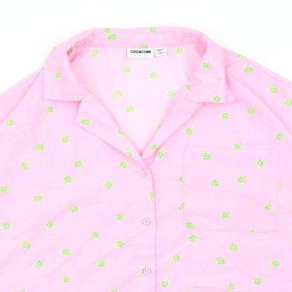 Womens UK Size XL Noisy may Pink Basic Button-Up