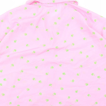 Womens UK Size XL Noisy may Pink Basic Button-Up